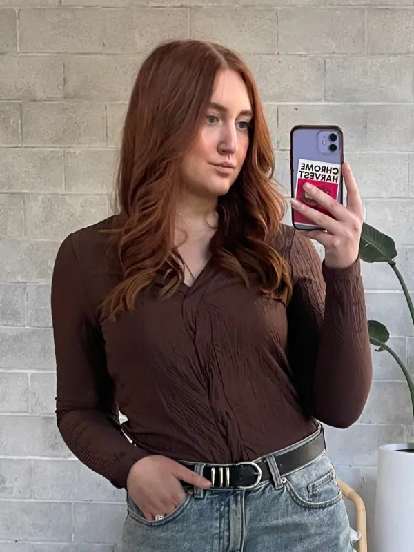 DEX Textured Twist Front Top sold by 27 Boutique