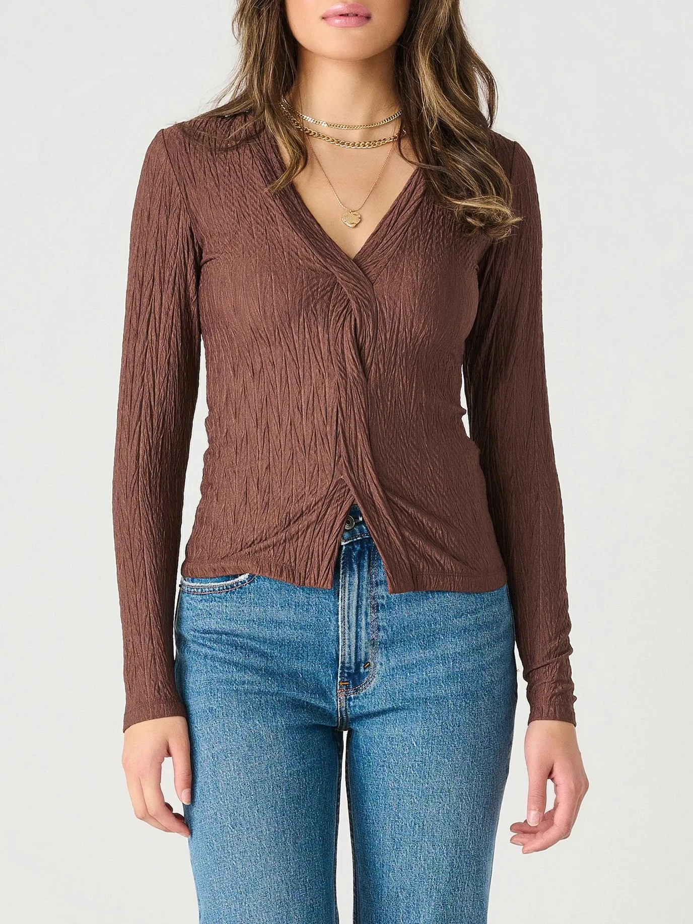 DEX Textured Twist Front Top sold by 27 Boutique product image thumbnail 2