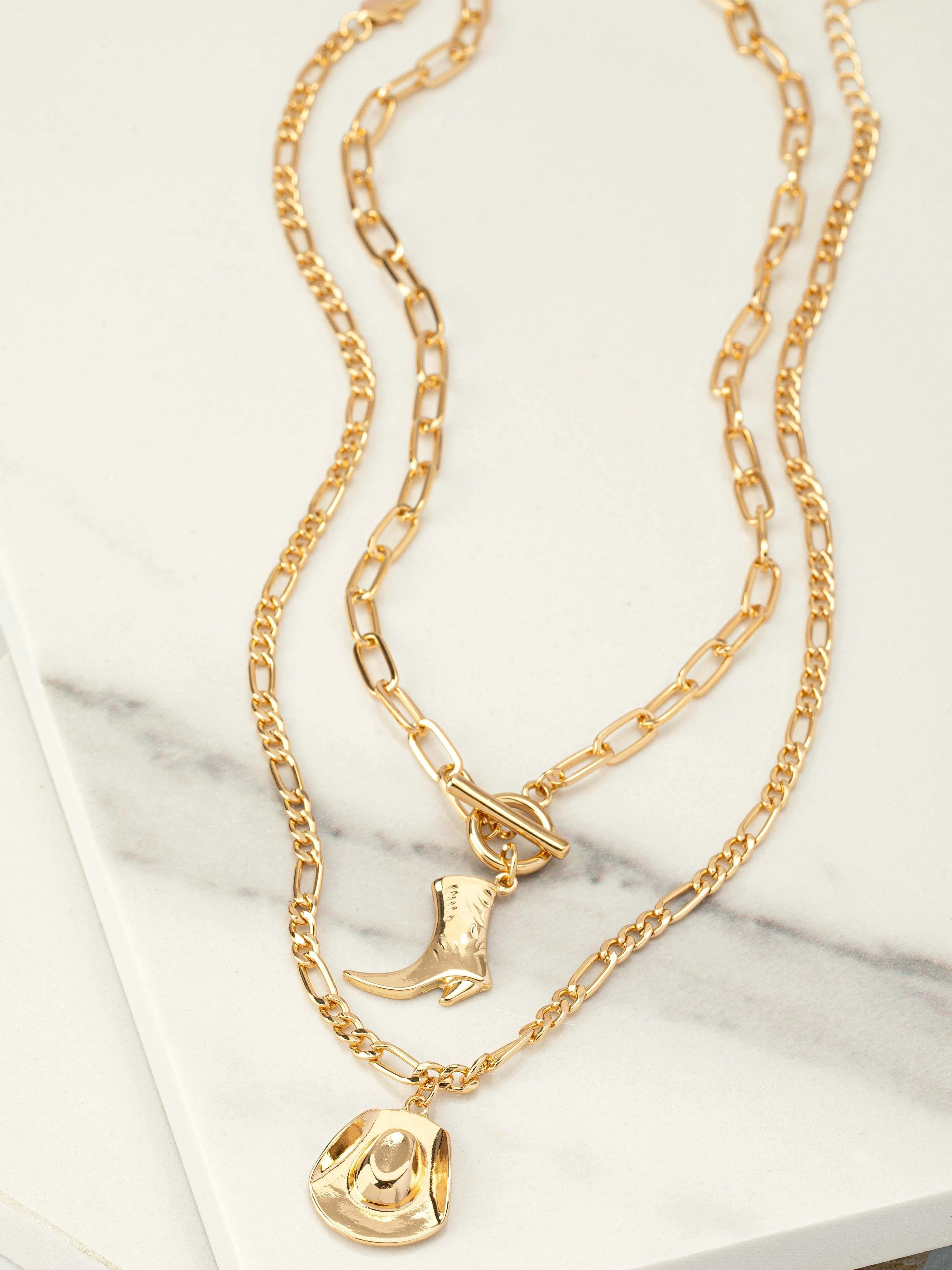 27 Western 2-in-1 Hat and Boot Necklace Set sold by 27 Boutique product image thumbnail 2