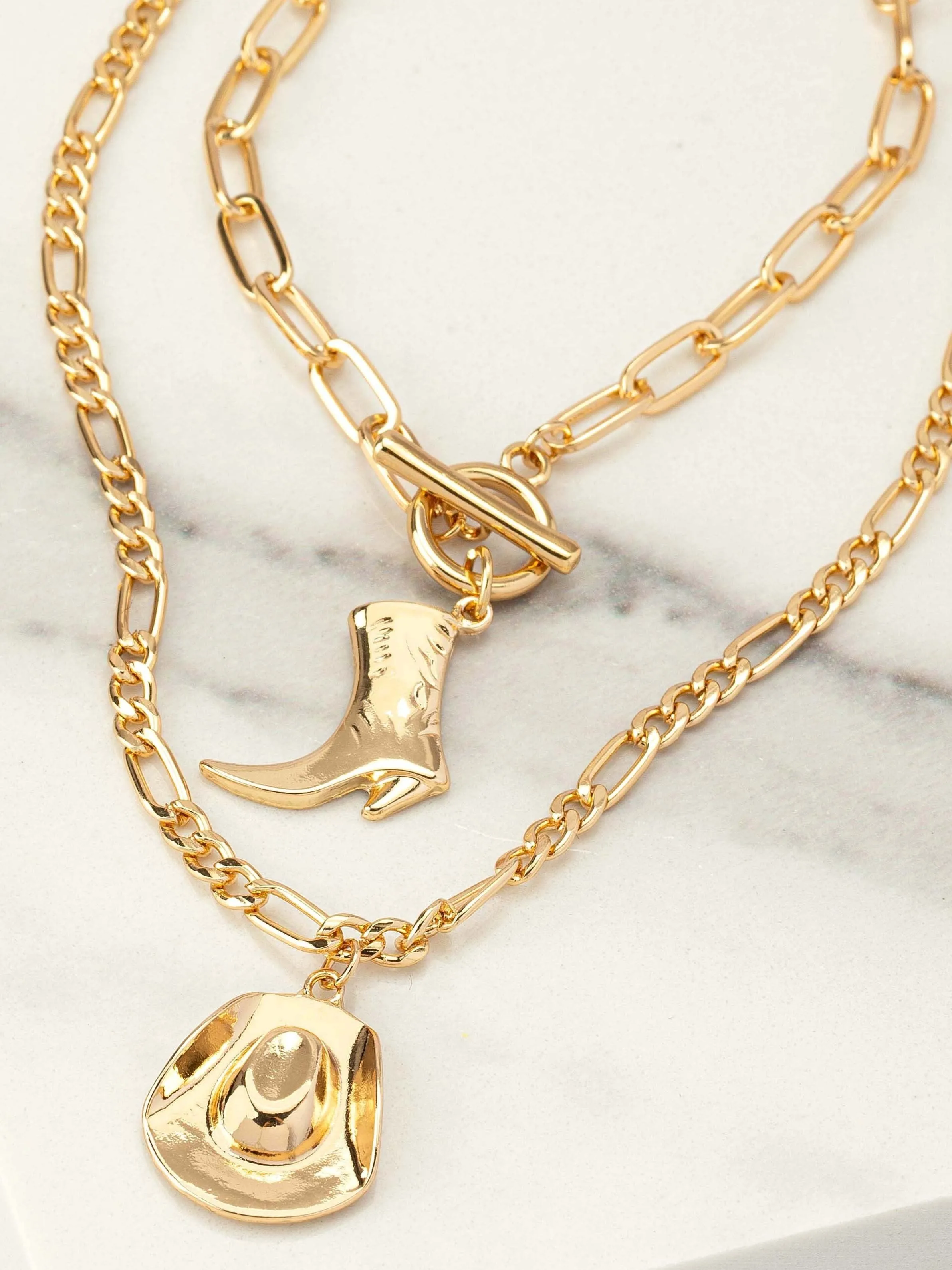 27 Western 2-in-1 Hat and Boot Necklace Set sold by 27 Boutique product image thumbnail 3