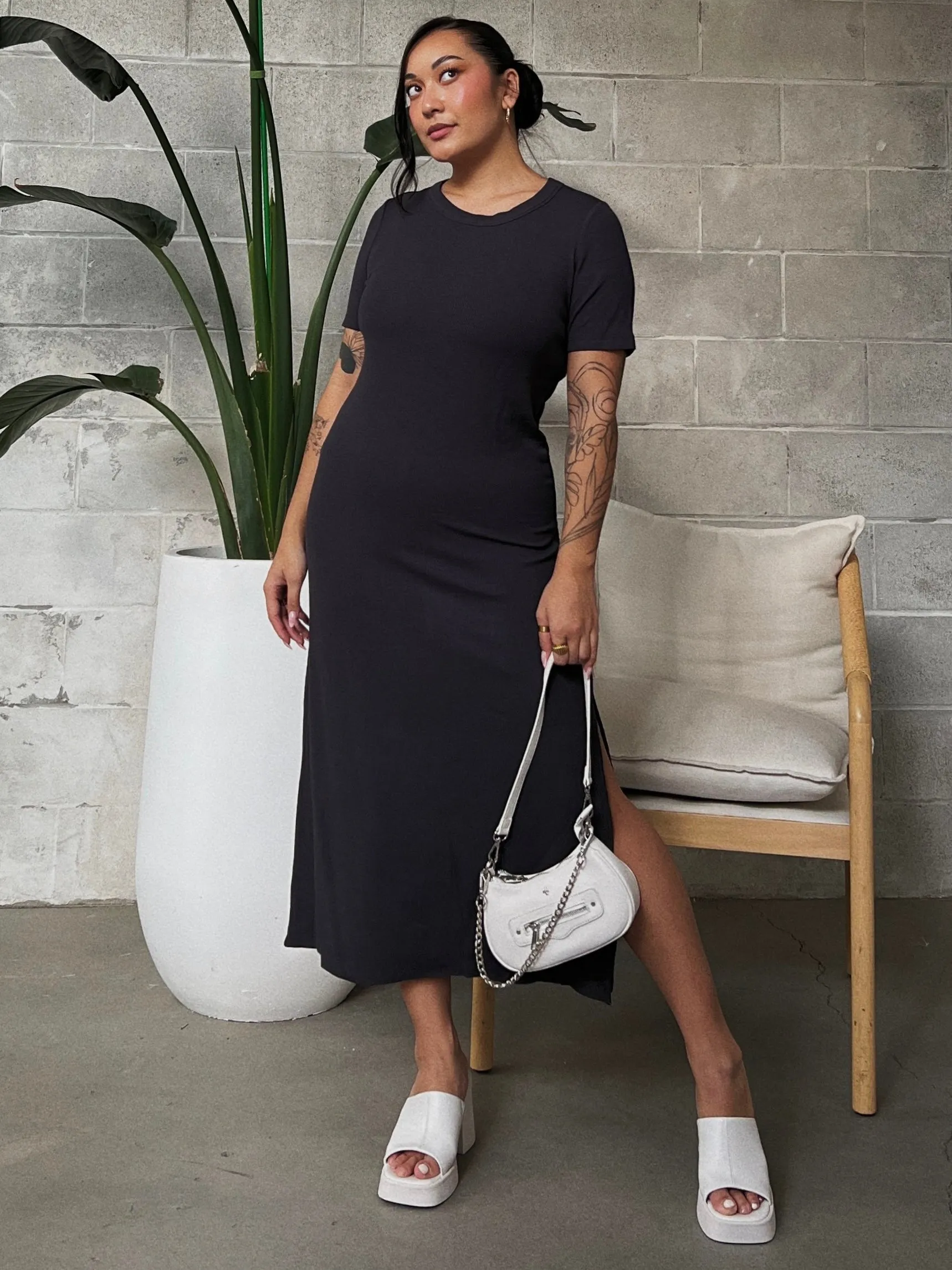 DEX Ribbed T-Shirt Maxi Dress sold by 27 Boutique