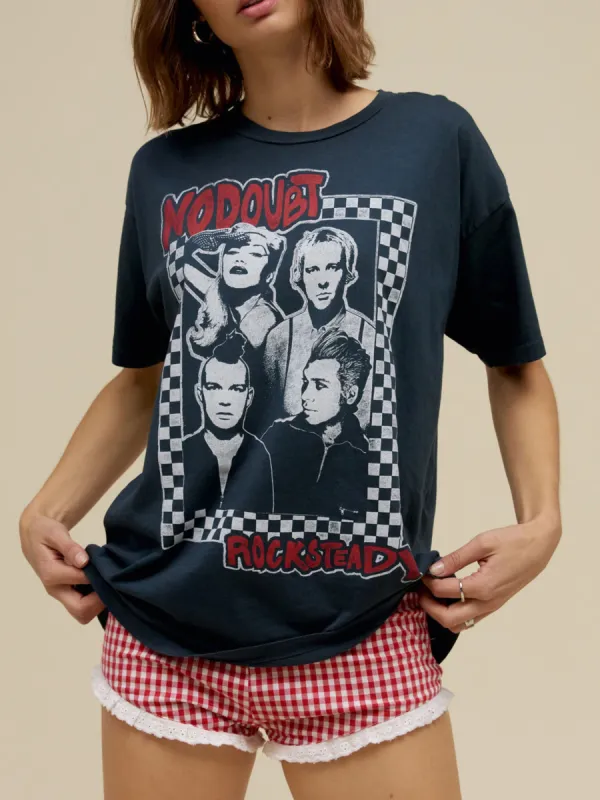 DAYDREAMER No Doubt Rock Steady Checkered Merch Tee sold by 27 Boutique