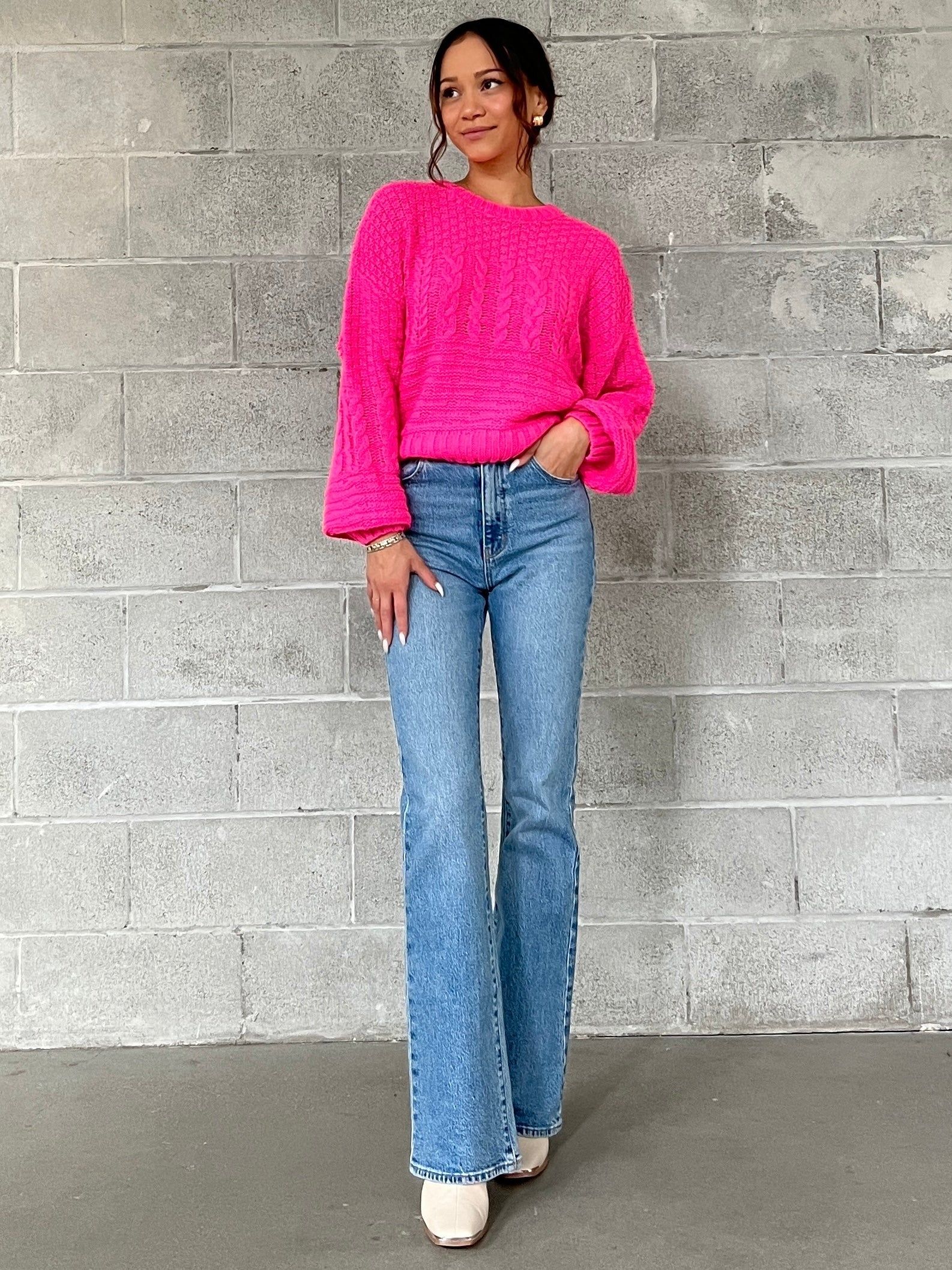 SALTWATER LUXE Ronnie Cable Knit Sweater sold by 27 Boutique product image thumbnail 2