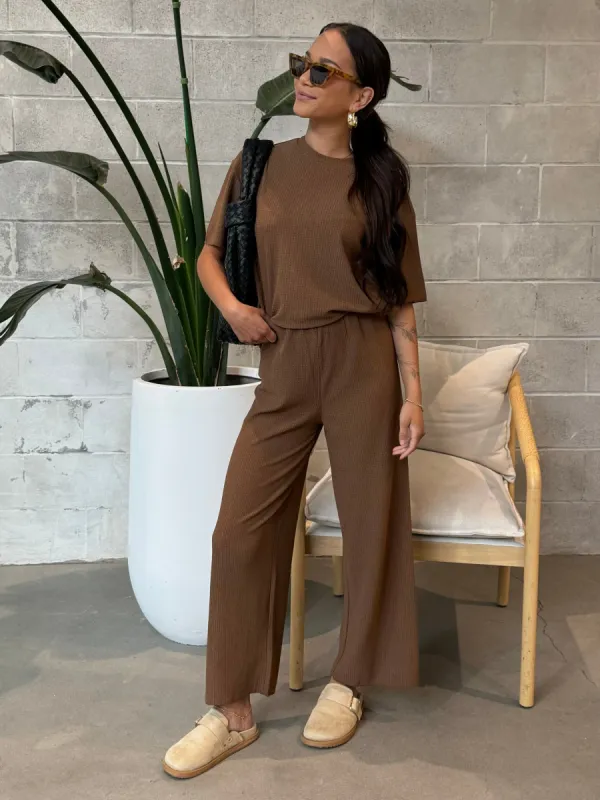 DEX Textured Top and Culotte Pant Set sold by 27 Boutique