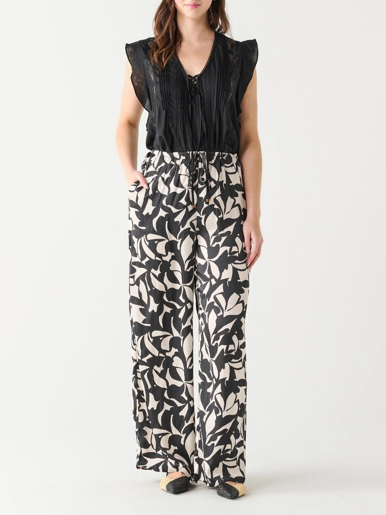 BLACK TAPE Printed Satin Button Up and Wide Leg Pant Set sold by 27 Boutique product image thumbnail 5