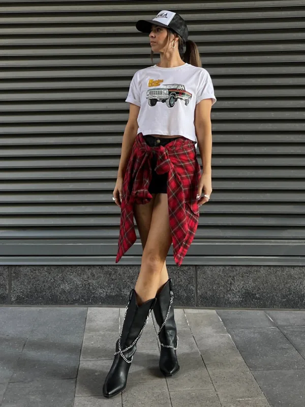 27 x Morgan Wallen Silverado For Sale Cropped Tee made by 27 Boutique