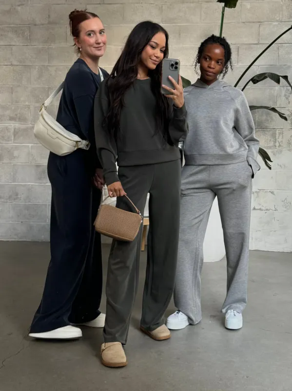 RD STYLE Long Sleeve Pullover and Wide Leg Pant Set sold by 27 Boutique
