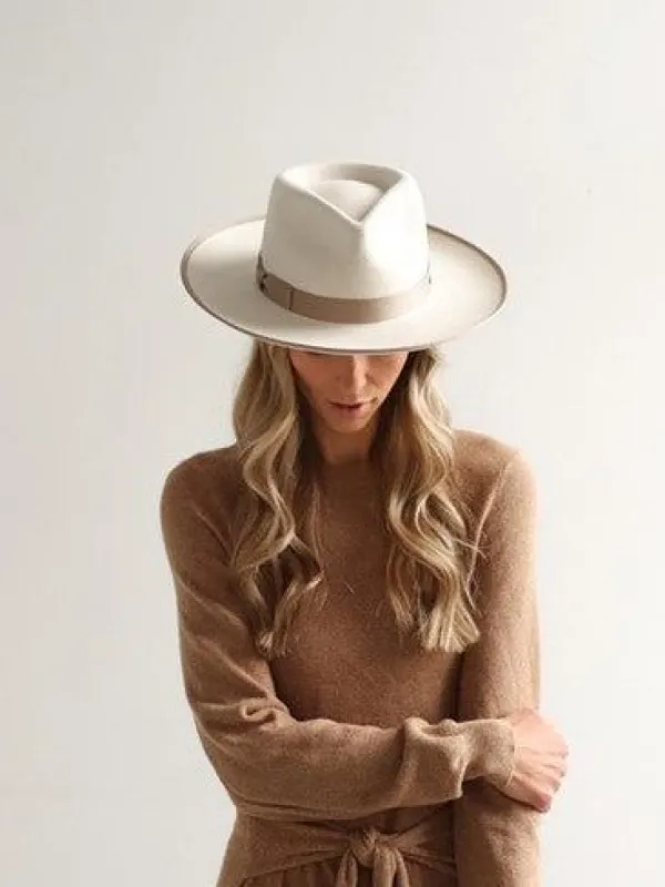GIGI PIP Monroe Rancher Hat- Off White sold by 27 Boutique