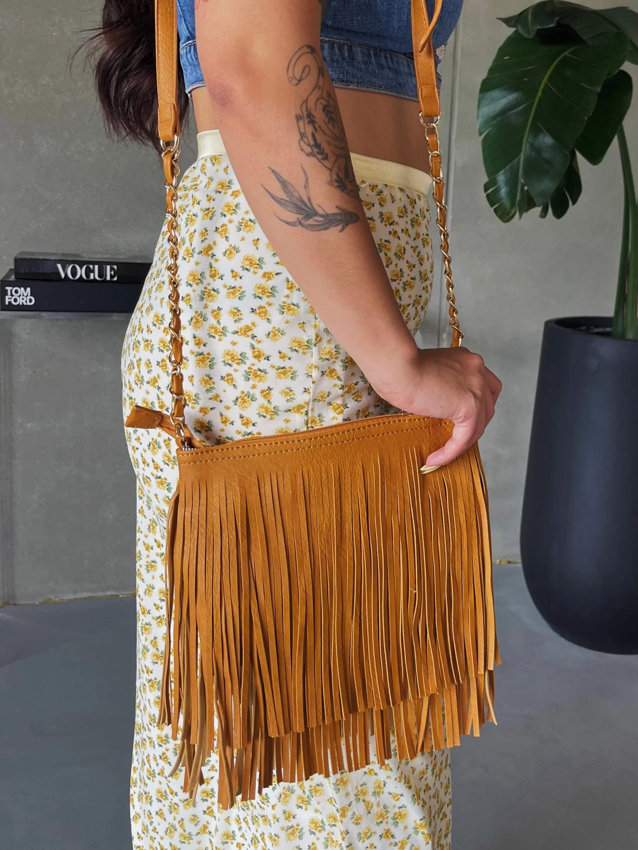 27 Double Layered Fringe Crossbody Bag sold by 27 Boutique