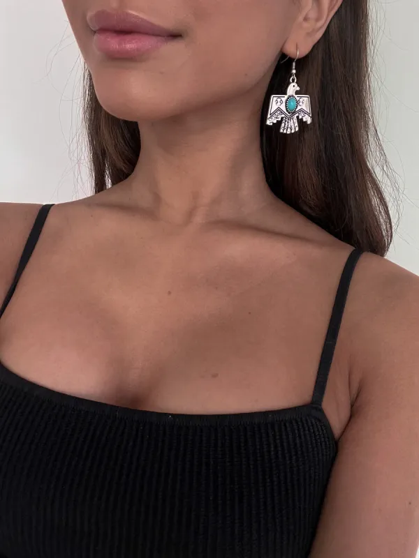 27 Western Style Turquoise Eagle Dangle Earrings sold by 27 Boutique
