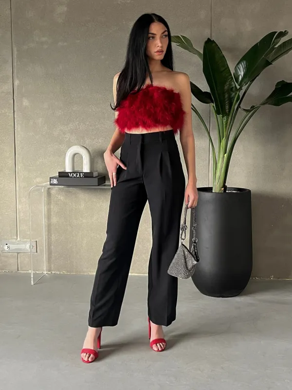 27 Feather Corset Tube Top sold by 27 Boutique