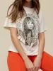DAYDREAMER Stevie Nicks Metallic Boyfriend Tee sold by 27 Boutique