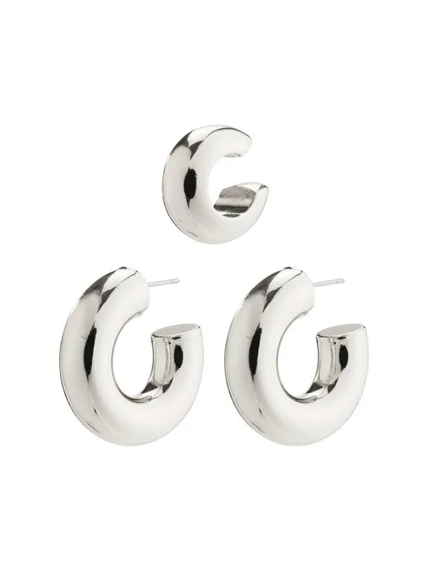 PILGRIM Aleena Chunky Hoop Earrings and Cuff Set sold by 27 Boutique