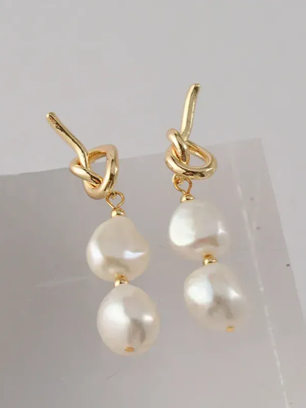 27 Pearl Knot Earrings sold by 27 Boutique