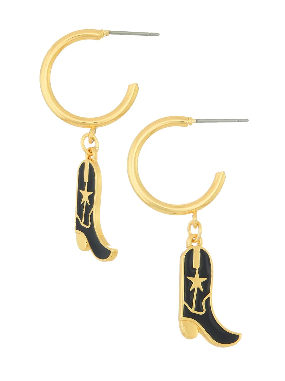 27 Shania Cowboy Boot Hoop Earrings sold by 27 Boutique