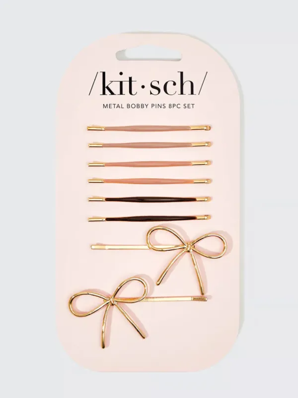 KITSCH Metal Enamel Bow Bobby Pin Set sold by 27 Boutique