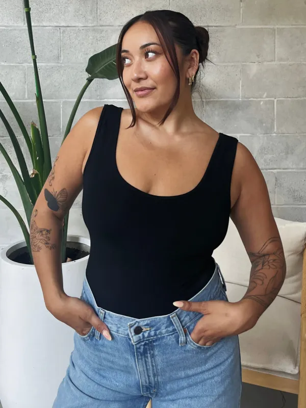 C'EST MOI Bamboo Tank Bodysuit sold by 27 Boutique