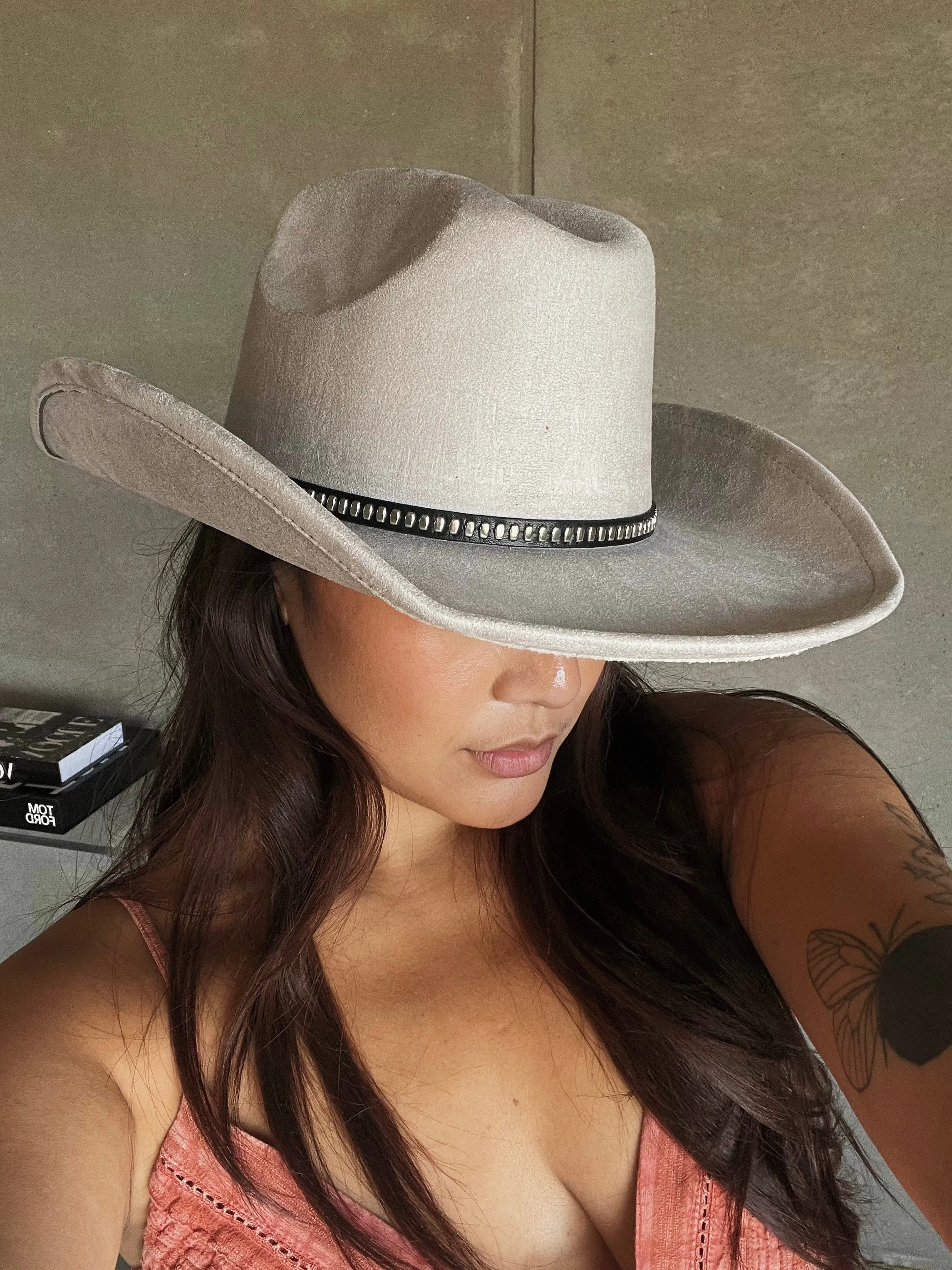 27 Studded Band Suede Cowboy Hat sold by 27 Boutique
