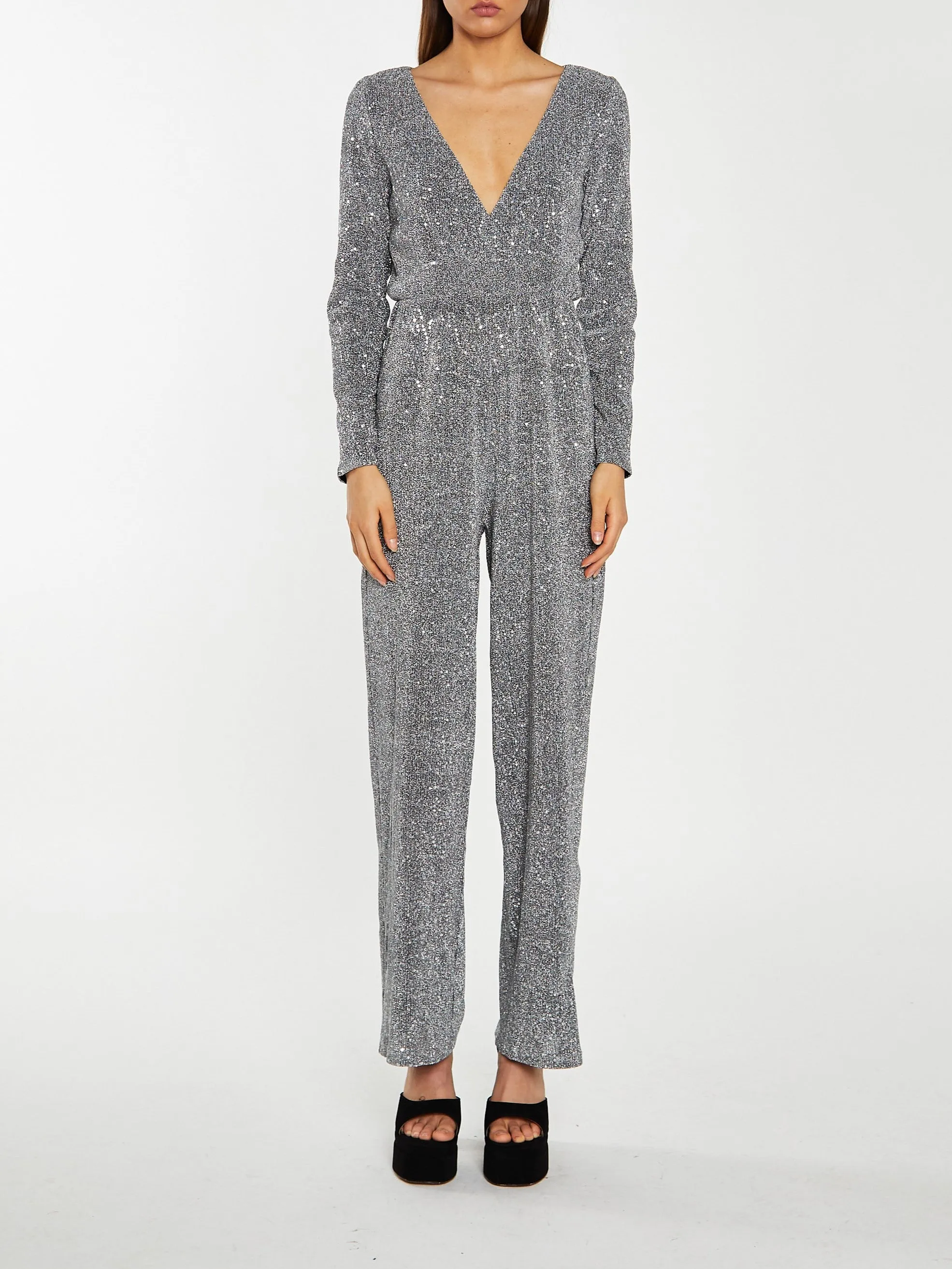 GLAMOROUS Sequin V-Neck Jumpsuit sold by 27 Boutique product image thumbnail 4