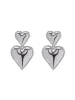 27 Double Heart Drop Earrings sold by 27 Boutique