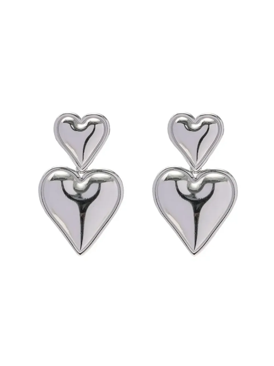 27 Double Heart Drop Earrings sold by 27 Boutique product image thumbnail 4