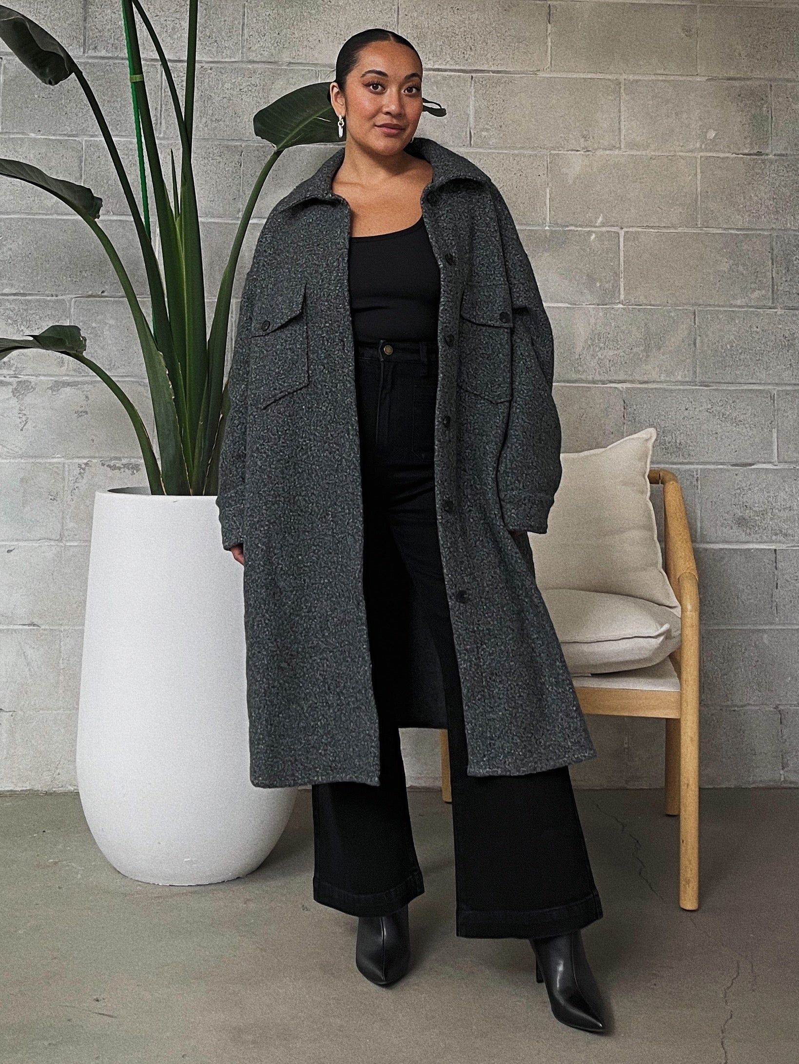 C'EST MOI Long Boucle Jacket sold by 27 Boutique