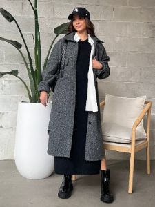 C'EST MOI Long Boucle Jacket sold by 27 Boutique