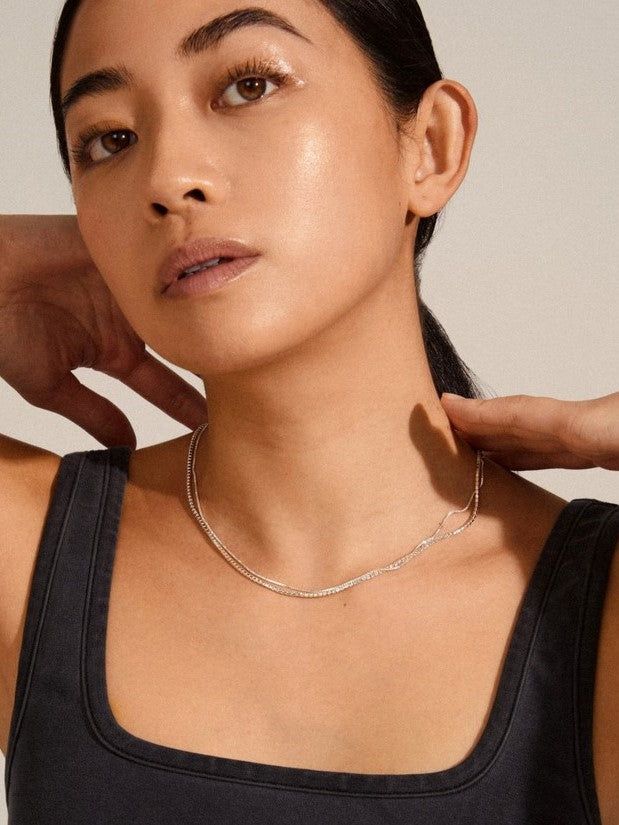 PILGRIM Millie Crystal Layered Necklace sold by 27 Boutique product image thumbnail 4