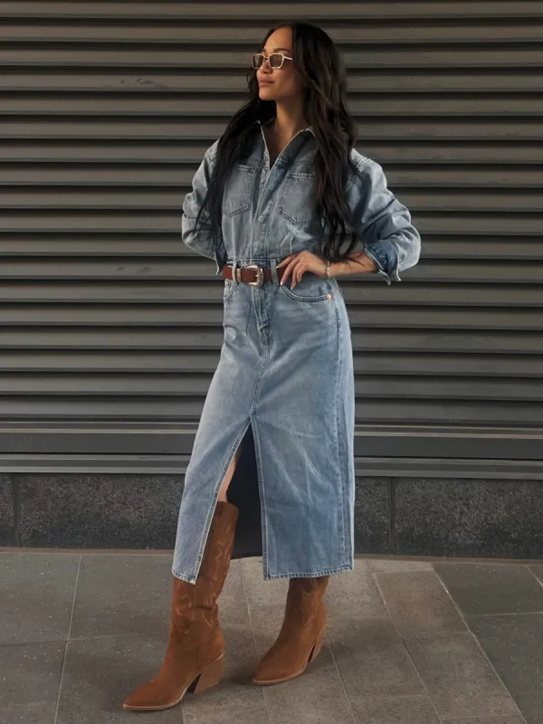 LEVI'S Western Denim Midi Dress sold by 27 Boutique