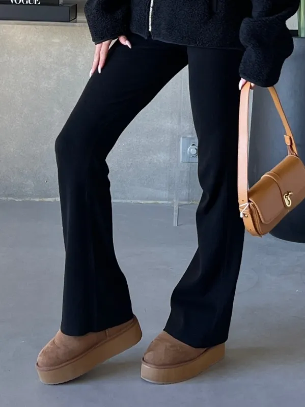 KUWALLA Bell Bottom Flared Knit Pant sold by 27 Boutique