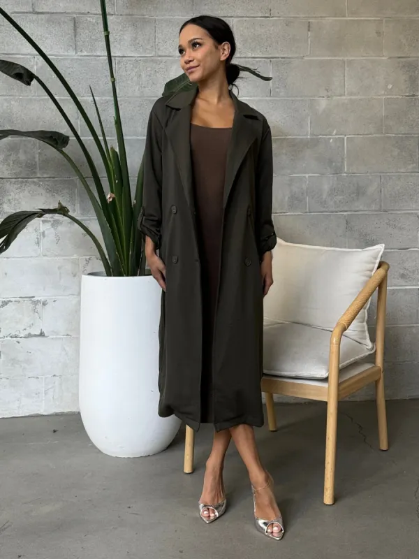 DEX Double Breasted Trench Coat sold by 27 Boutique