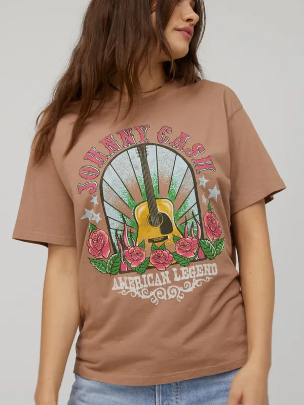 DAYDREAMER Johnny Cash American Legend Boyfriend Tee sold by 27 Boutique