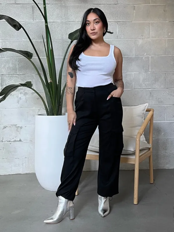 DEX High Rise Parachute Cargo Pant sold by 27 Boutique