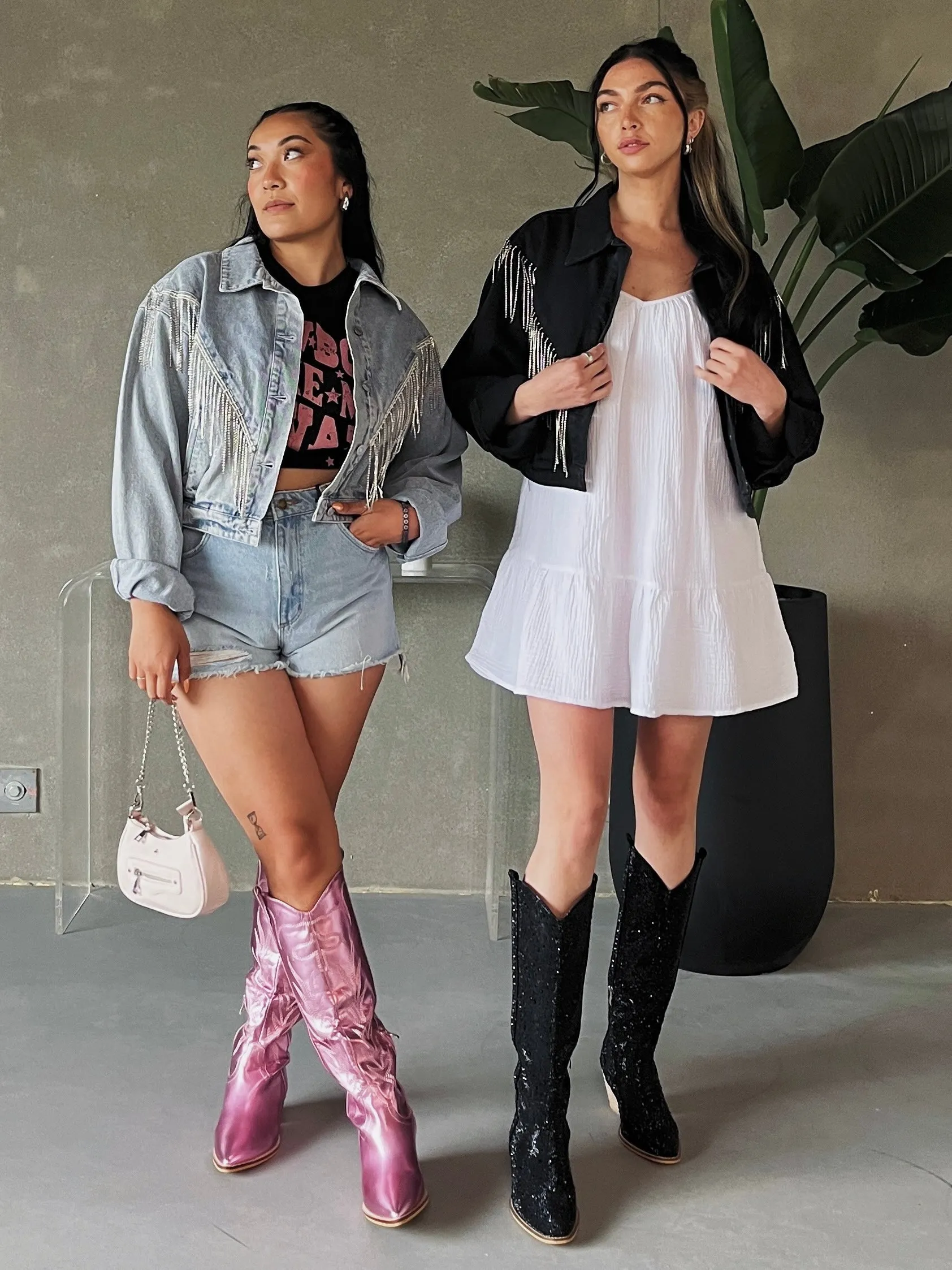 27 Denim Rhinestone Fringe Jacket sold by 27 Boutique product image thumbnail 5