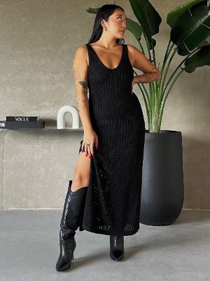 BLACK TAPE Cadence Crochet Sweater Dress sold by 27 Boutique