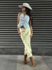 27 Morning Glory Floral Satin Maxi Skirt sold by 27 Boutique