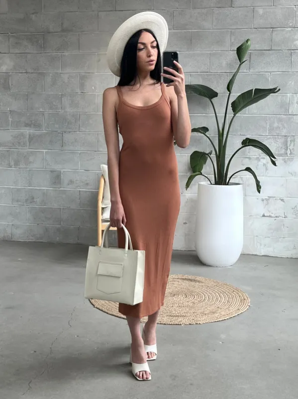 Z SUPPLY Melody Midi Rib Dress made by 27 Boutique