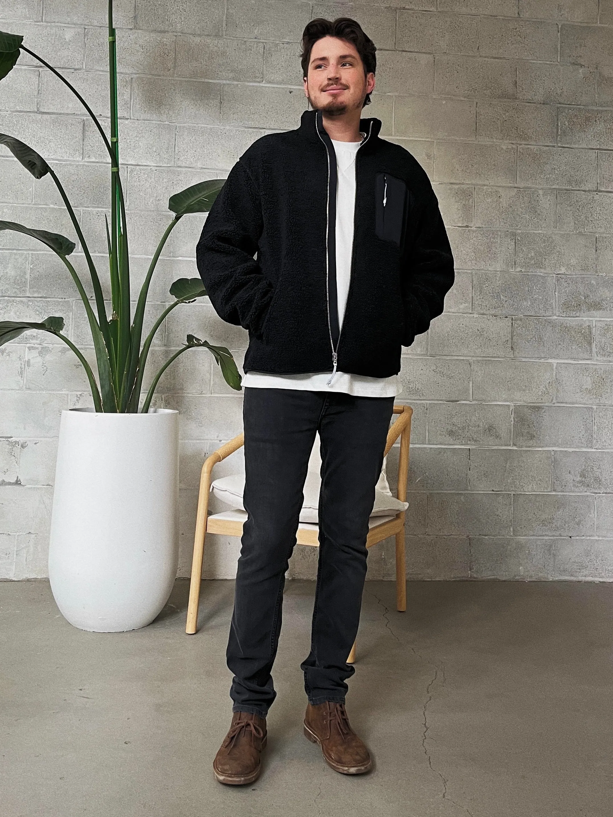 KUWALLA Unisex Bonded Sherpa Fleece Jacket sold by 27 Boutique product image thumbnail 2