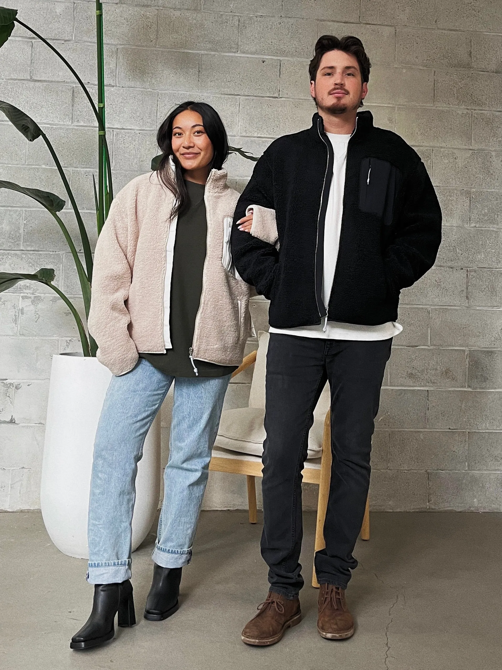 KUWALLA Unisex Bonded Sherpa Fleece Jacket sold by 27 Boutique product image thumbnail 3