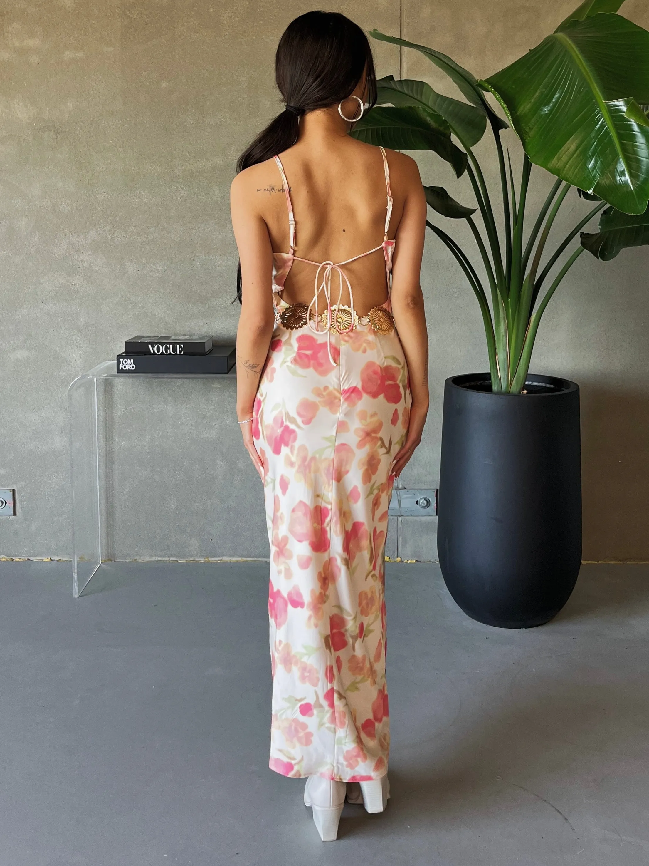 27 Floral Satin Open Back Maxi Slip Dress sold by 27 Boutique product image thumbnail 2