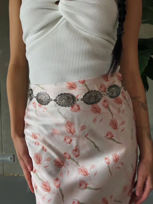 27 South Western Oval Concho Chain Belt sold by 27 Boutique