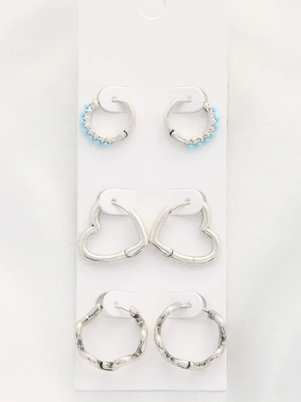 27 Heart Metal Assorted Earring Set sold by 27 Boutique
