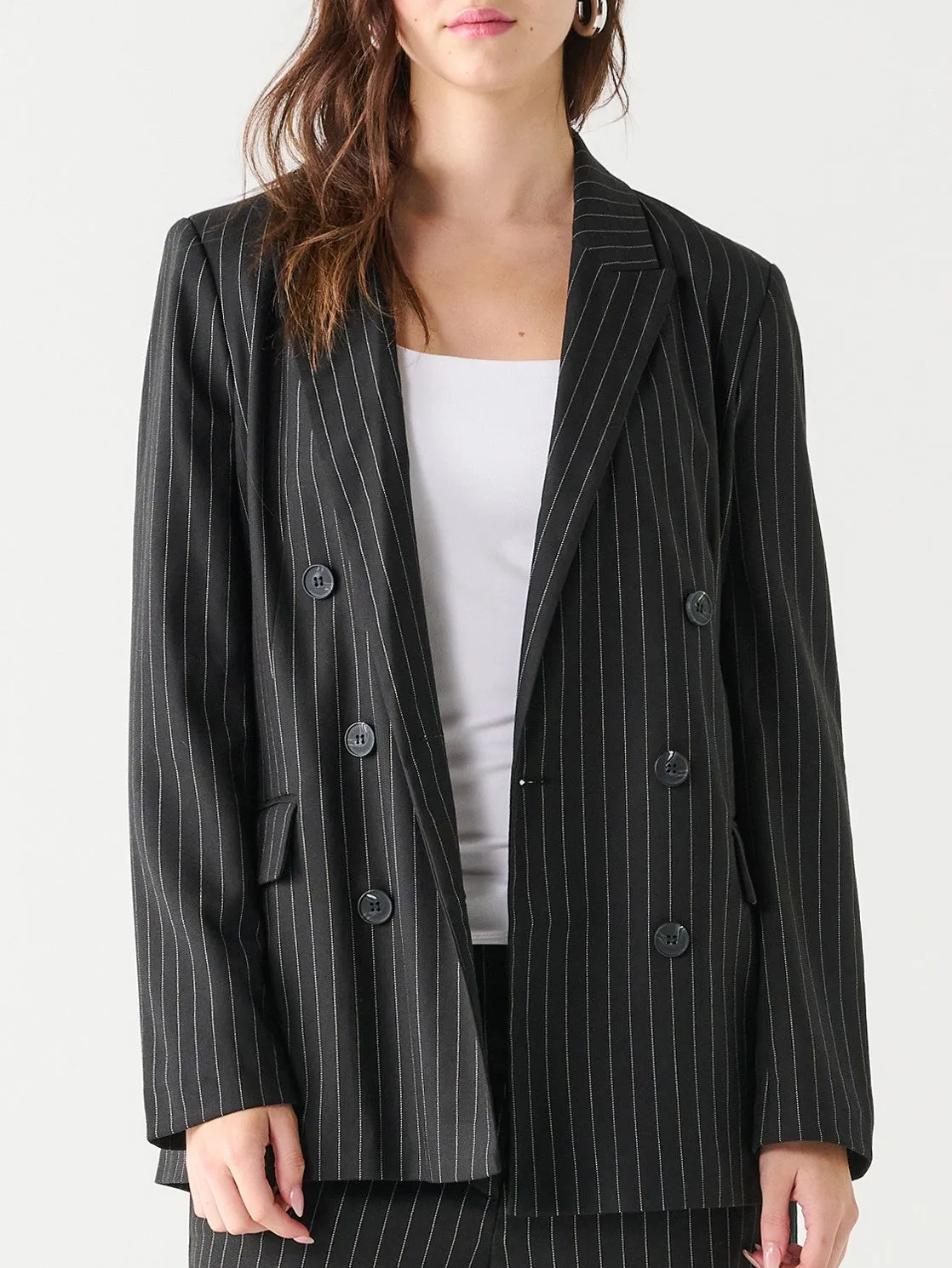 BLACK TAPE Double Breasted Pinstripe Blazer sold by 27 Boutique product image thumbnail 4