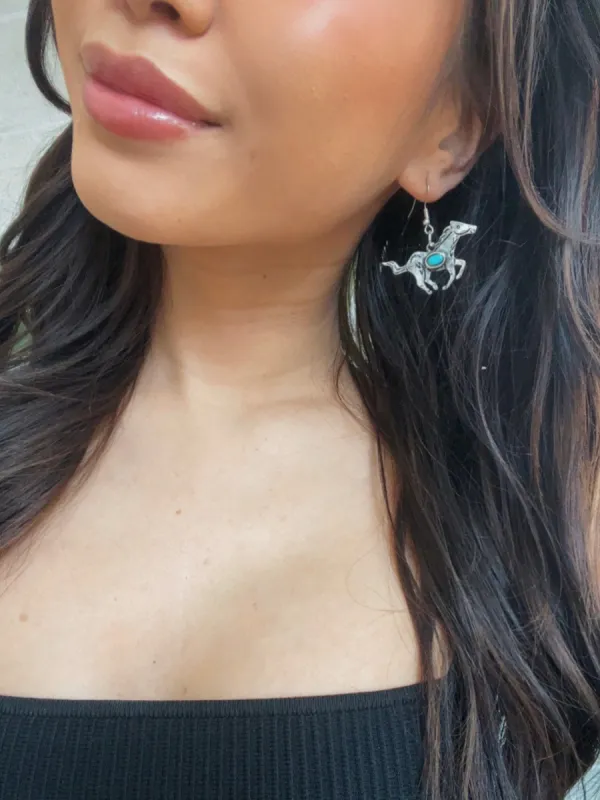 27 Western Horse Dangle Earrings sold by 27 Boutique