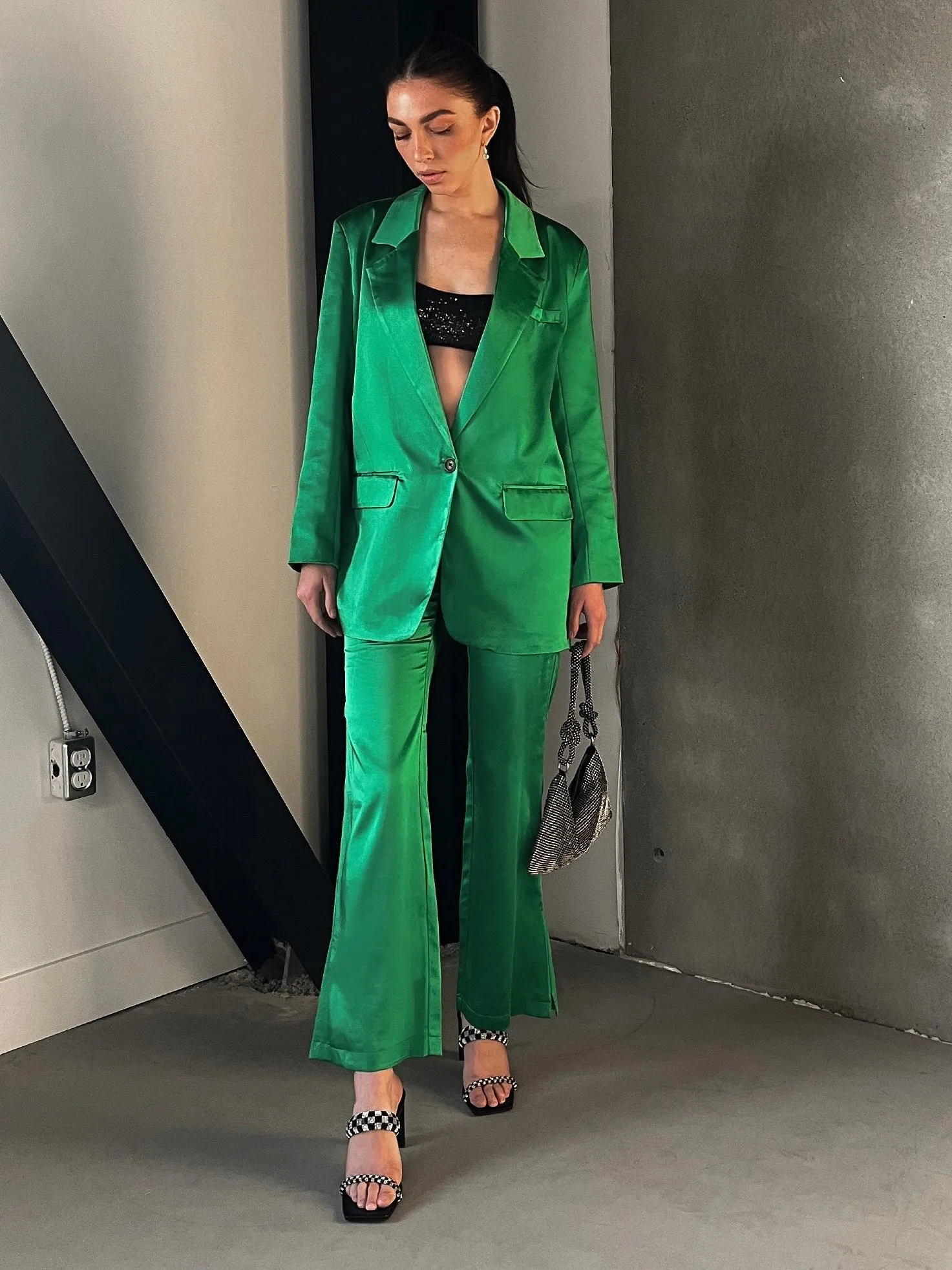 ONLY Lane Satin Blazer Set sold by 27 Boutique