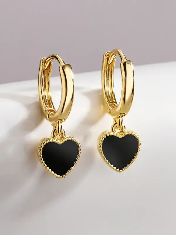 27 Hoop Heart Earrings sold by 27 Boutique