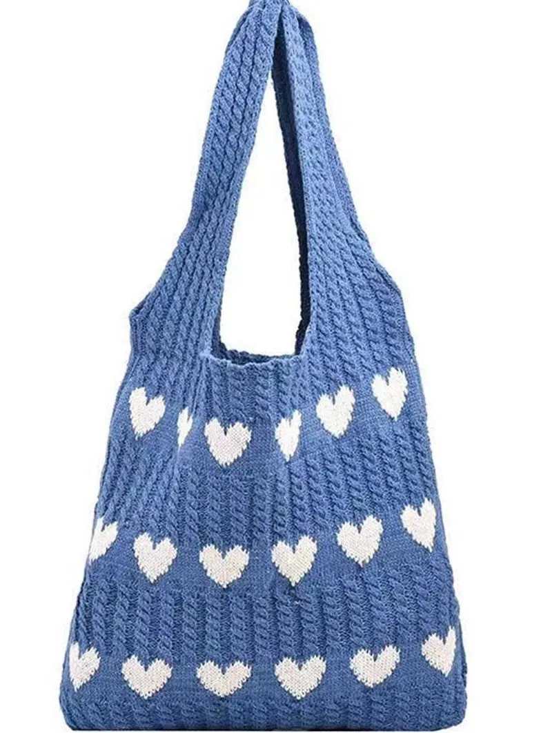 27 Knit Heart Tote Bag sold by 27 Boutique product image thumbnail 5