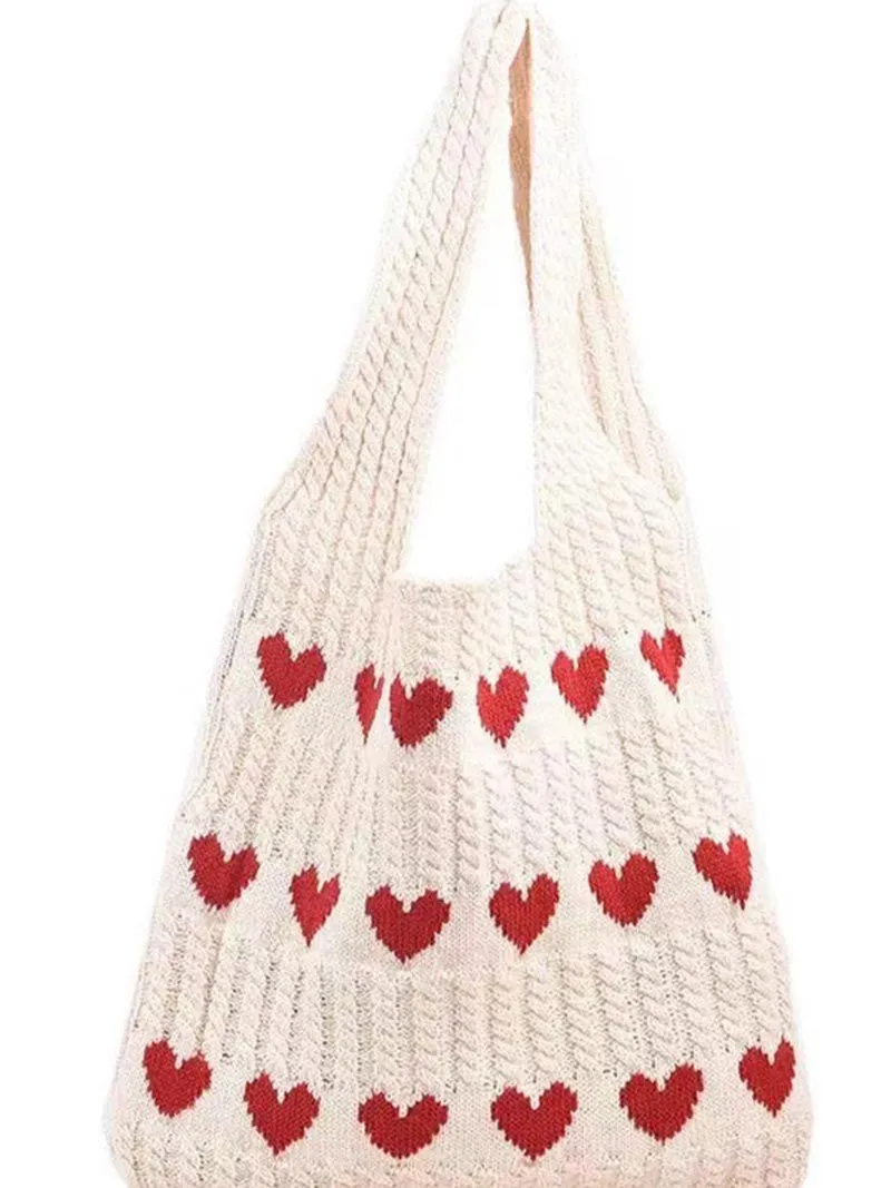 27 Knit Heart Tote Bag sold by 27 Boutique product image thumbnail 2