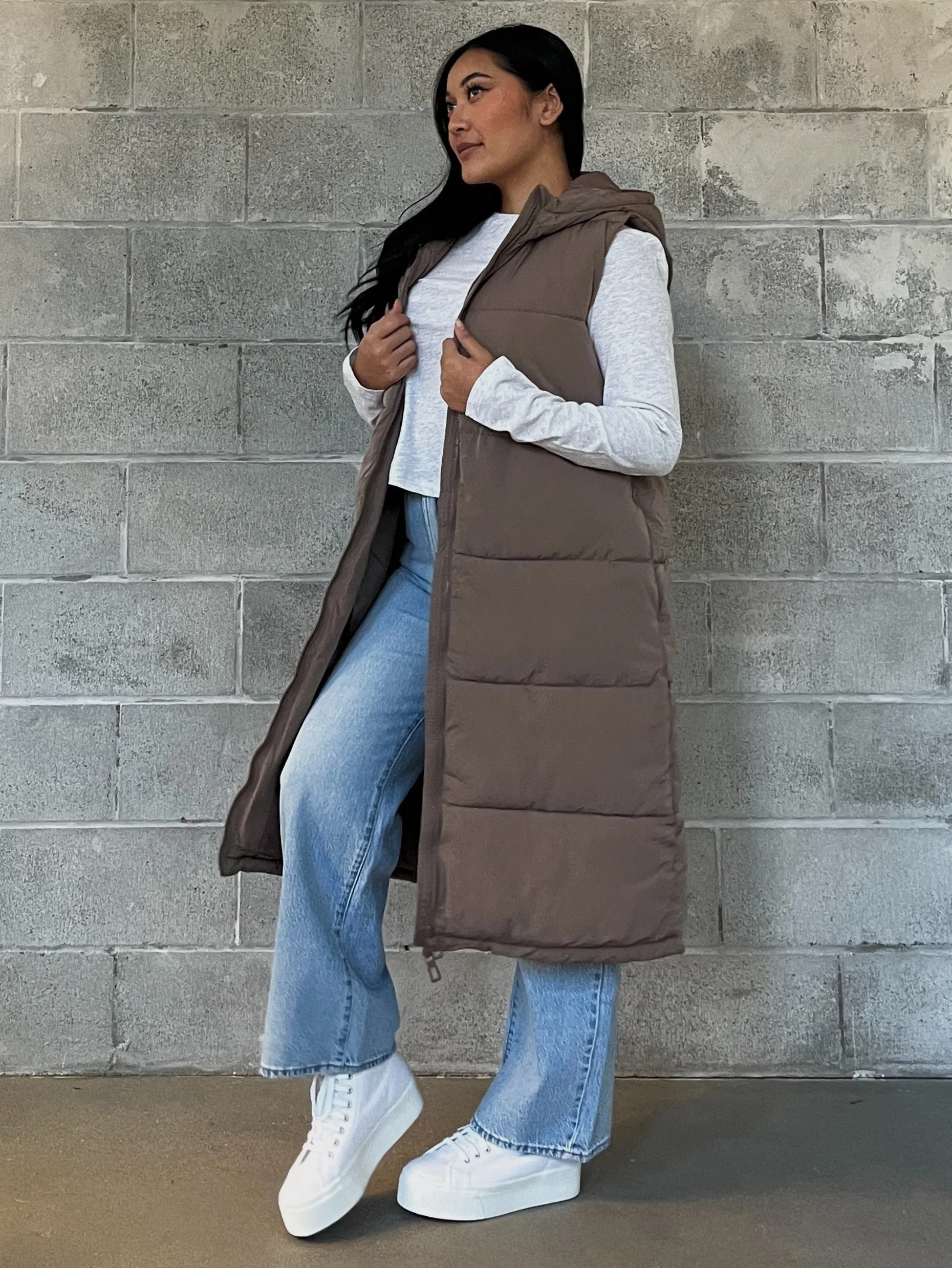 ONLY Alina Long Hooded Puffer Vest sold by 27 Boutique product image thumbnail 2
