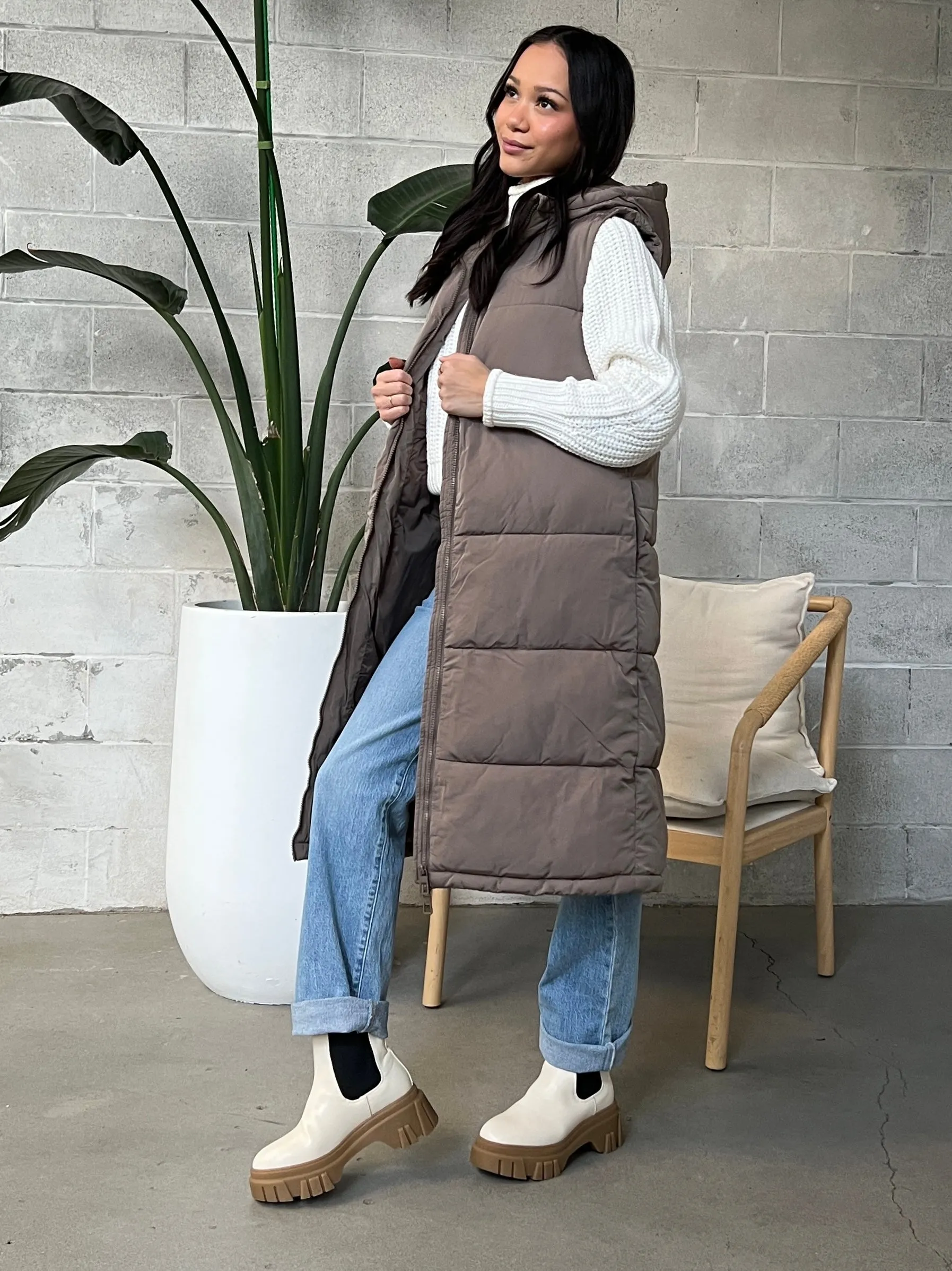 ONLY Alina Long Hooded Puffer Vest sold by 27 Boutique product image thumbnail 5